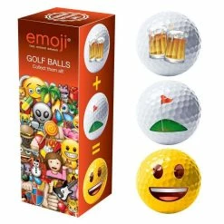 Emoji 3 Pack Fun Golf Balls-Golf / Beer / Happy