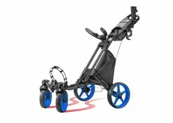 CaddyTek ONE TOUR Quickfold - 4 Wheel Golf Trolley -Blue
