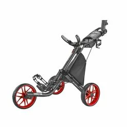 Caddytek EZ TOUR Quickfold 3 Wheel Golf Trolley - Red
