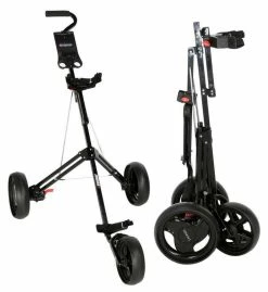 Fastfold Junior 3 Wheel Golf Trolley-Black