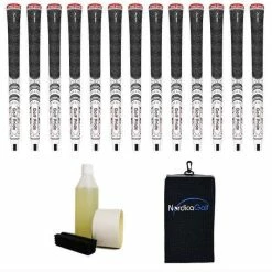 Golf Pride New Decade MultiCompound ALIGN White Ribbed Grip Kit - 13 Grips, Clamp, Solvent, Tape, Towel