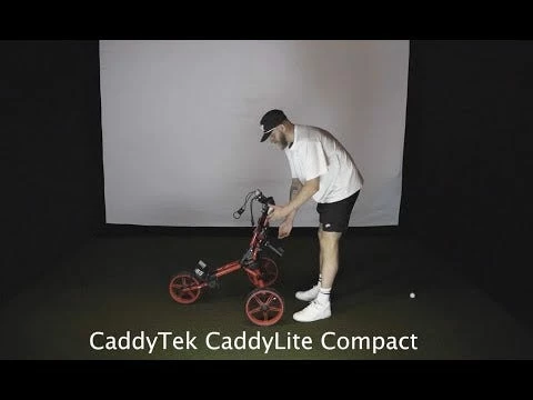 CaddyTek CaddyLite Compact - 3 Wheel Golf Trolley- Lime Green - Image 3
