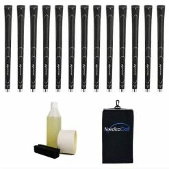 Karma Super Light Black Ribbed Grip Kit - 13 Grips, Clamp, Solvent, Tape, Towel