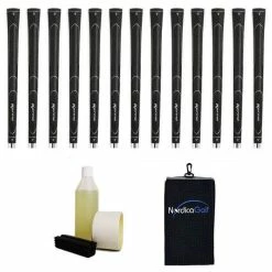 Karma Super Light Midsize Black Ribbed Grip Kit - 13 Grips, Clamp, Solvent, Tape, Towel