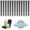 Golf Pride VDR Black Grip Kit - 13 Grips, Clamp, Solvent, Tape, Towel