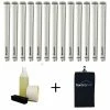 Golf Pride Tour Wrap 2G Midsize White Grip Kit - 13 Grips, Clamp, Solvent, Tape, Towel