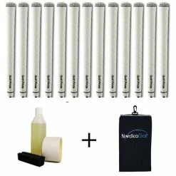 Golf Pride Tour Wrap 2G Midsize White Grip Kit - 13 Grips, Clamp, Solvent, Tape, Towel