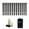 Jumbomax Medium Black Grip Kit - 13 Grips, Clamp, Solvent, Tape, Towel