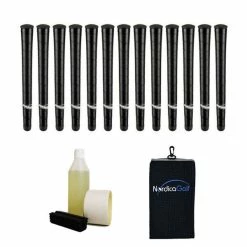 Jumbomax Medium Black Grip Kit - 13 Grips, Clamp, Solvent, Tape, Towel