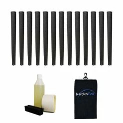 Lamkin Arthritic Midsize Black 0.580" Grip Kit - 13 Grips, Clamp, Solvent, Tape, Towel