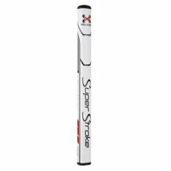 SuperStroke Traxion Flatso XL+ 2.0 Golf Putter Grip - White/Red/Grey