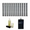 Winn DriTac Jumbo Dark Grey Grip Kit - 13 Grips, Clamp, Solvent, Tape, Towel