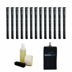 Winn DriTac Jumbo Dark Grey Grip Kit - 13 Grips, Clamp, Solvent, Tape, Towel