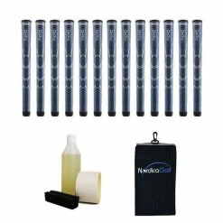 Winn DriTac Midsize Navy Blue Grip Kit - 13 Grips, Clamp, Solvent, Tape, Towel
