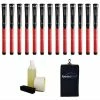 Winn DriTac Black/Red Grip Kit - 13 Grips, Clamp, Solvent, Tape, Towel