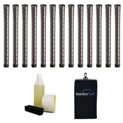 Winn Excel Soft Midsize Black Grip Kit - 13 Grips, Clamp, Solvent, Tape, Towel